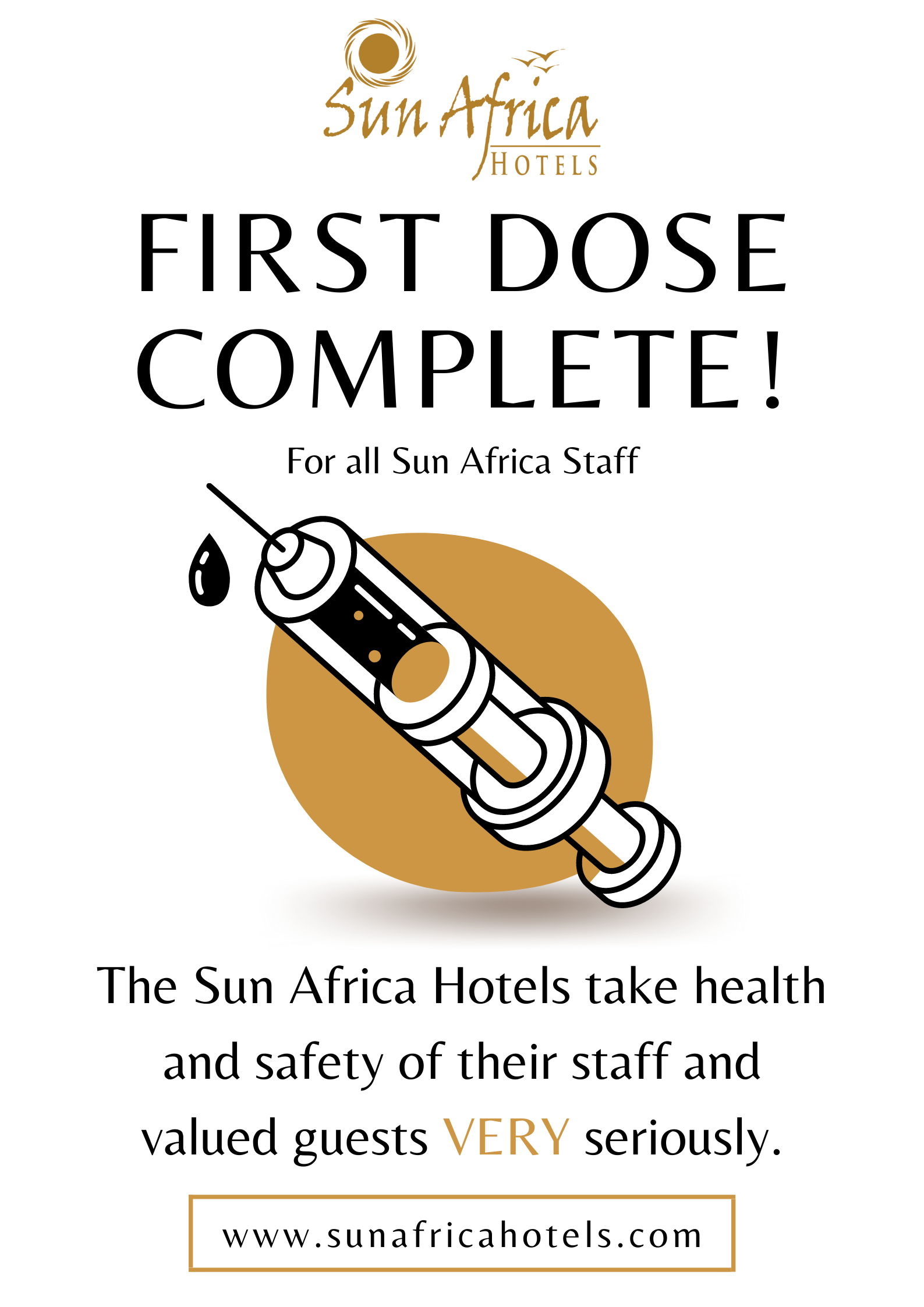 The Sun Africa have vaccinated all our staff with at least single does for Covid-19.